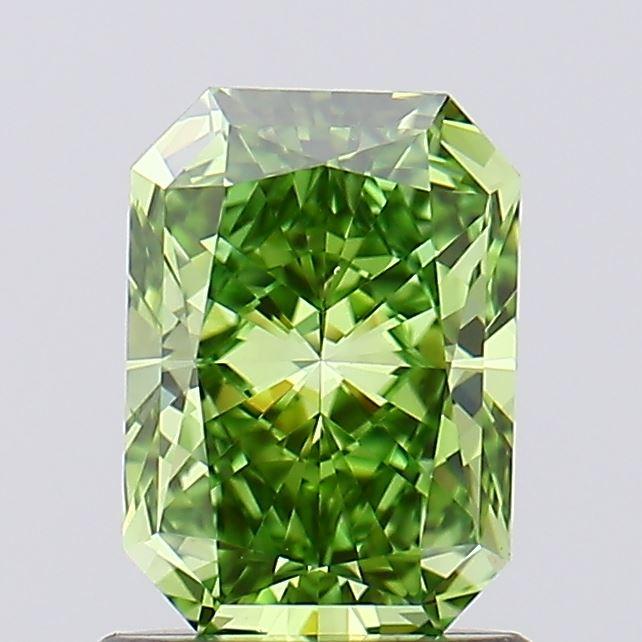 1.01 Ct. Fancy Vivid Green Radiant Lab Grown Diamond