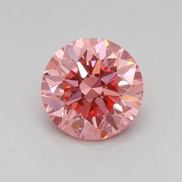0.41 Ct. Fancy Vivid Pink Round Lab Grown Diamond