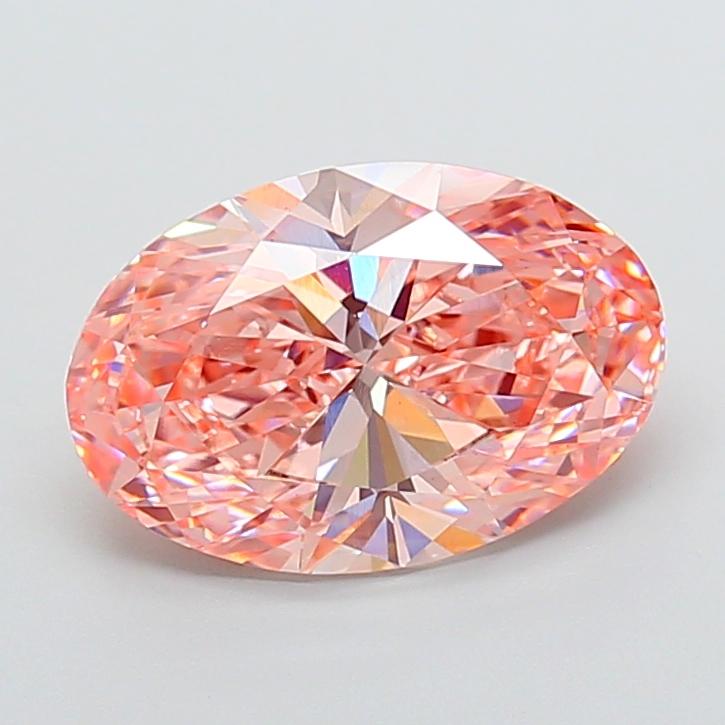 6.10 Ct. Fancy Vivid Pink Oval Lab Grown Diamond