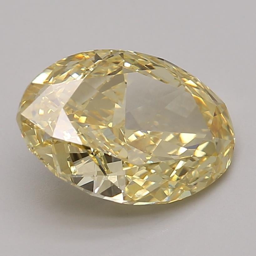 3.91 Ct. Fancy Vivid Yellow Oval Lab Grown Diamond
