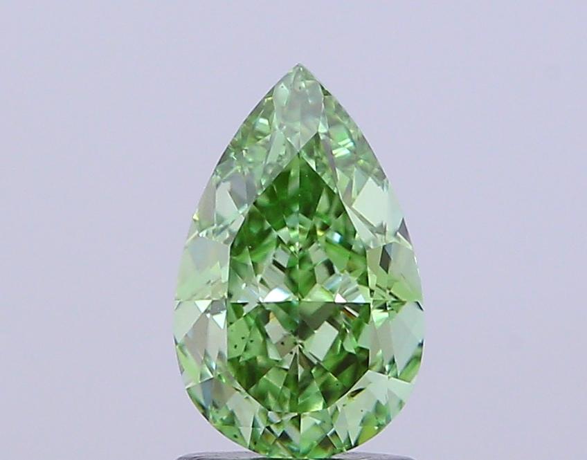 1.47 Ct. Fancy Vivid Green Pear Lab Grown Diamond
