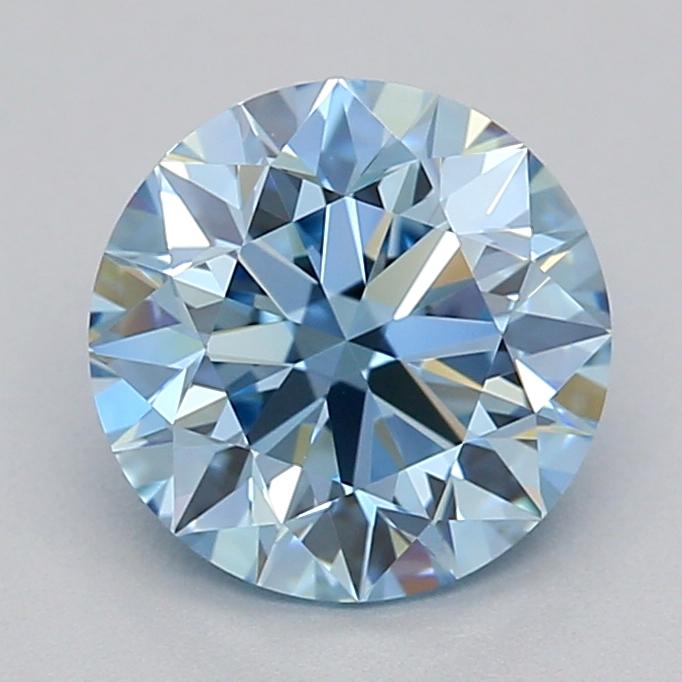 1.07 Ct. Fancy Vivid Blue Round Lab Grown Diamond
