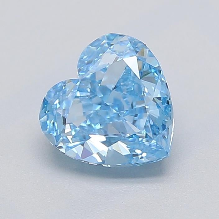1.02 Ct. Fancy Vivid  Blue Heart Lab Grown Diamond