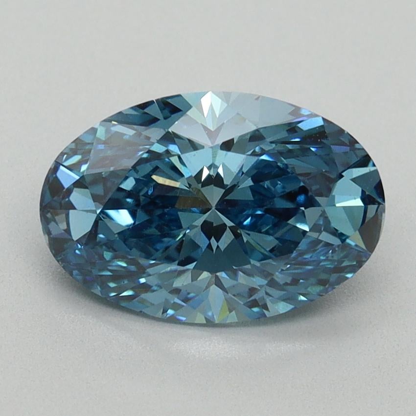 2.02 Ct. Fancy Vivid Blue Oval Lab Grown Diamond