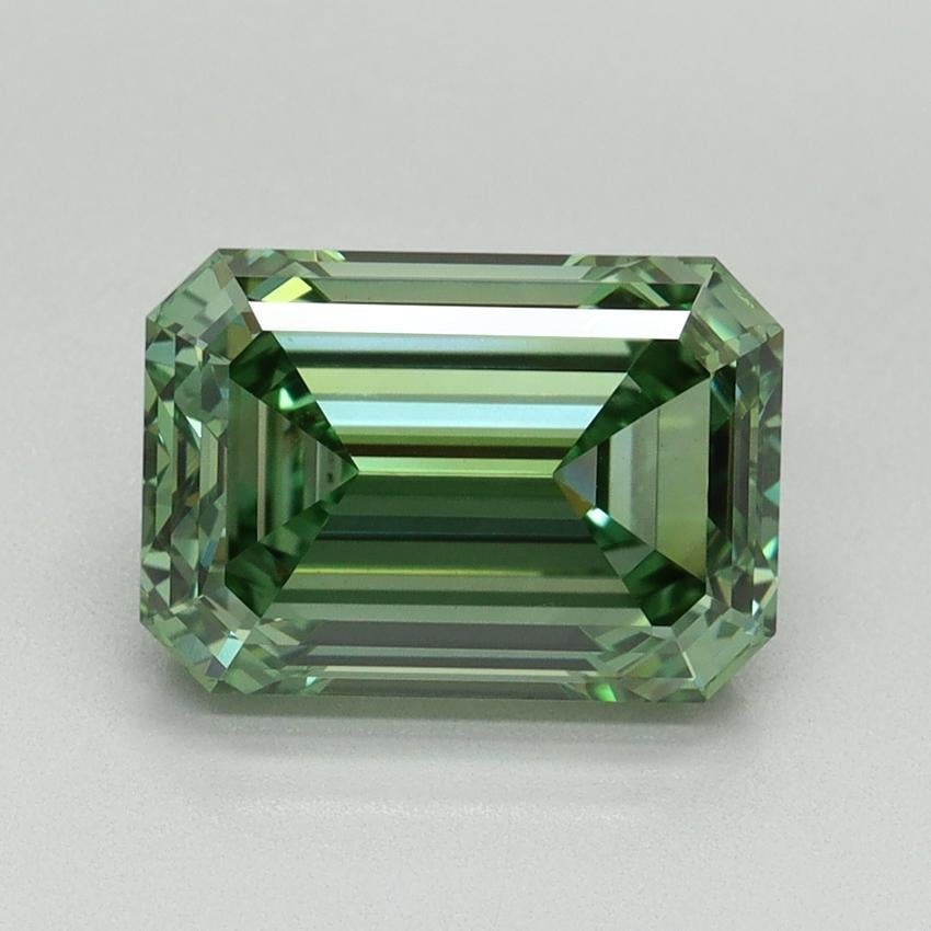 3.15 Ct. Fancy Vivid Green Emerald Lab Grown Diamond