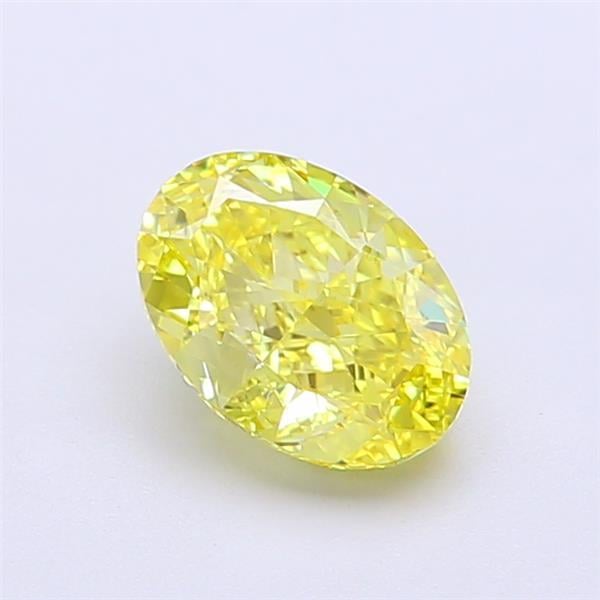 1.14 Ct. Fancy Vivid  Yellow Oval Lab Grown Diamond