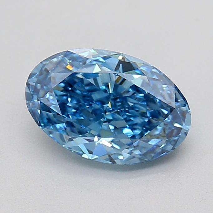 1.02 Ct. Fancy Vivid  Blue Oval Lab Grown Diamond