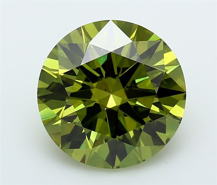 5.00 Ct. Fancy Vivid Green Round Lab Grown Diamond