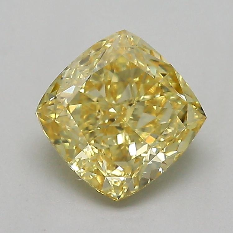 1.04 Ct. Fancy Yellow Cushion Lab Grown Diamond