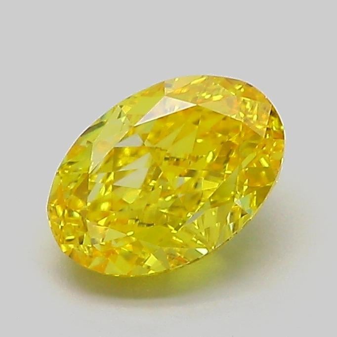 1.10 Ct. Fancy Vivid  Yellow Oval Lab Grown Diamond