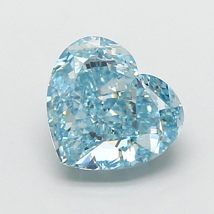 2.04 Ct. Fancy Vivid  Blue Heart Lab Grown Diamond