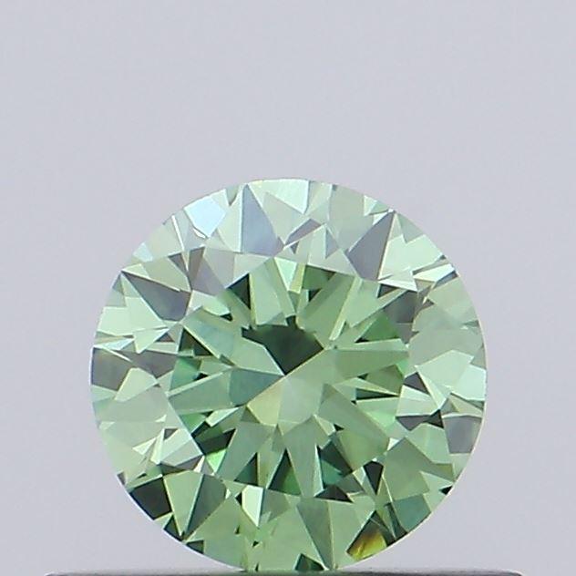 0.44 Ct. Fancy Vivid Green Round Lab Grown Diamond