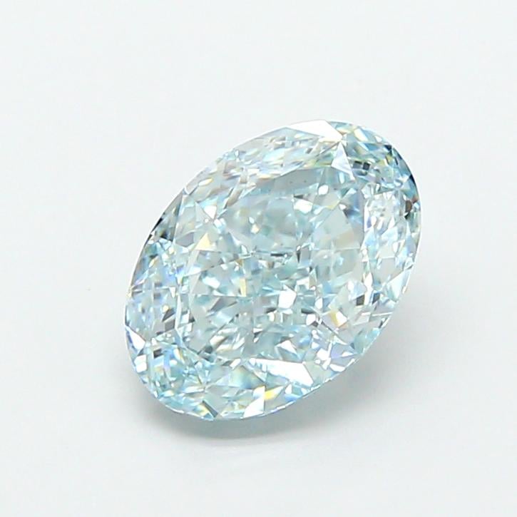 3.03 Ct. Fancy Intense  Green Oval Lab Grown Diamond