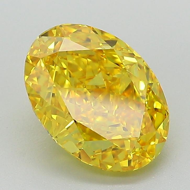 2.17 Ct. Fancy Vivid Yellow Oval Lab Grown Diamond