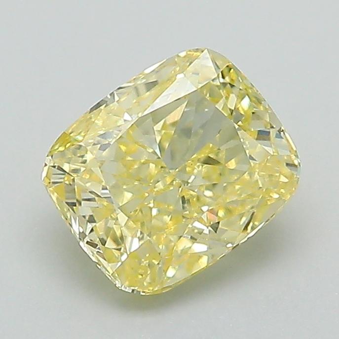 1.29 Ct. Fancy Intense Yellow Cushion Lab Grown Diamond