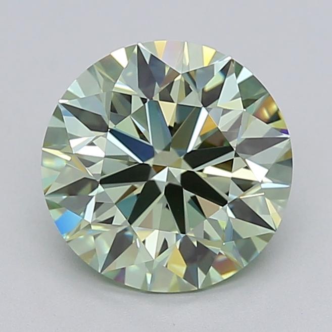 3.01 Ct. Fancy Vivid Green Round Lab Grown Diamond