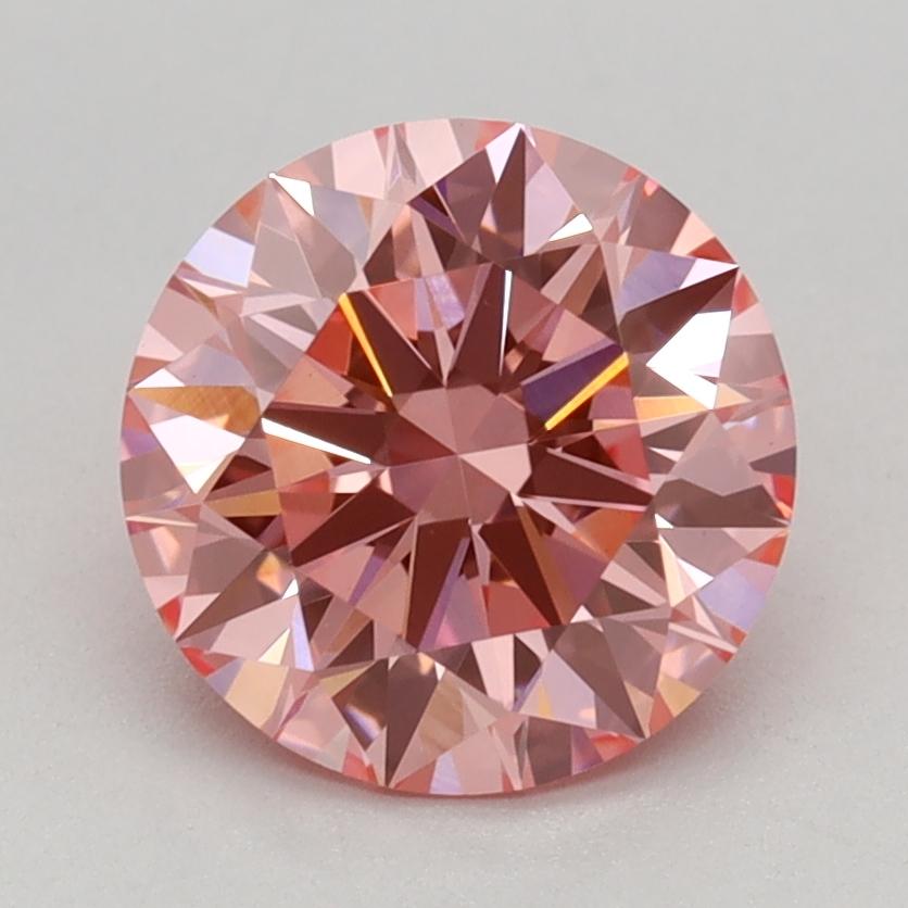 1.55 Ct. Fancy Vivid Pink Round Lab Grown Diamond