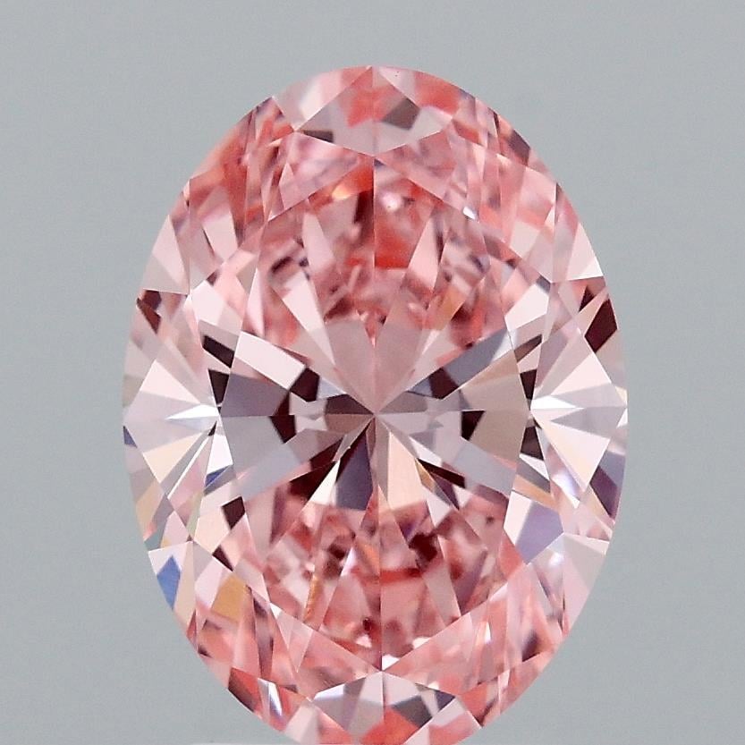 2.50 Ct. Fancy Vivid Pink Oval Lab Grown Diamond