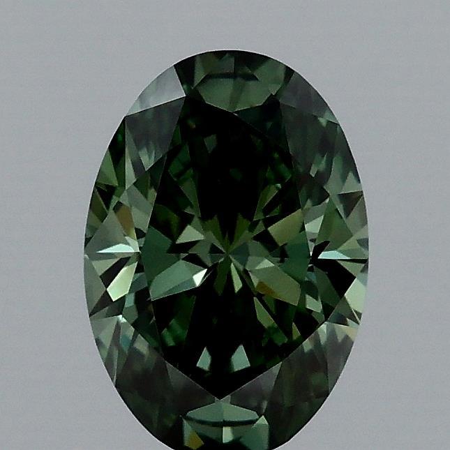 1.01 Ct. Fancy Vivid Green Oval Lab Grown Diamond