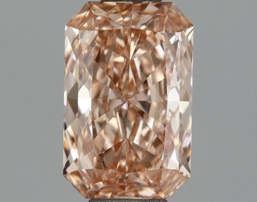 1.04 Ct. Fancy Intense Brownish Pink Radiant Lab Grown Diamond