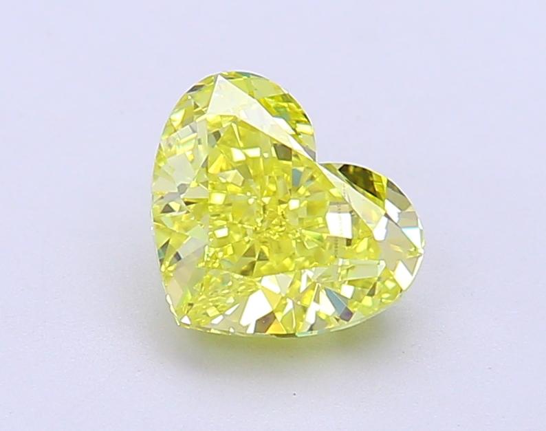 1.53 Ct. Fancy Vivid Yellow Heart Lab Grown Diamond