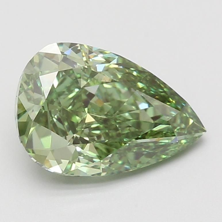 3.10 Ct. Fancy Vivid Green Pear Lab Grown Diamond