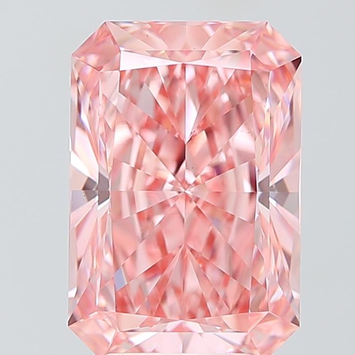 5.05 Ct. Fancy Vivid Pink Radiant Lab Grown Diamond