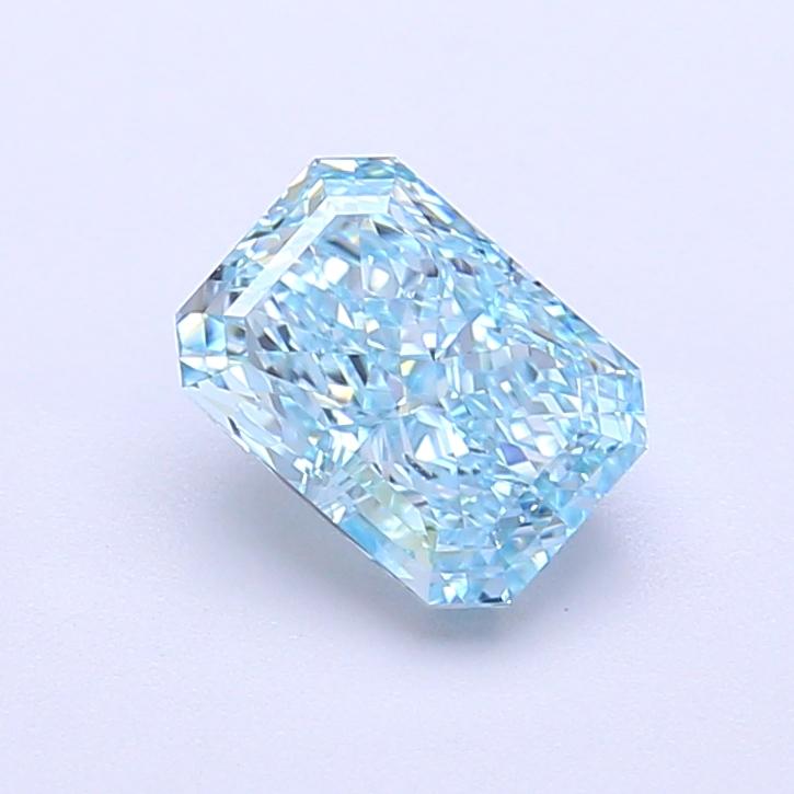 1.25 Ct. Fancy Vivid Greenish Blue Radiant Lab Grown Diamond