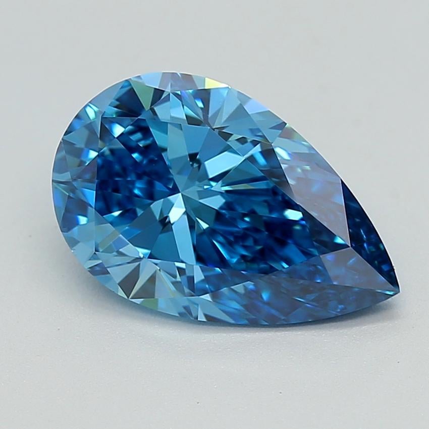 1.50 Ct. Fancy Vivid  Blue Pear Lab Grown Diamond