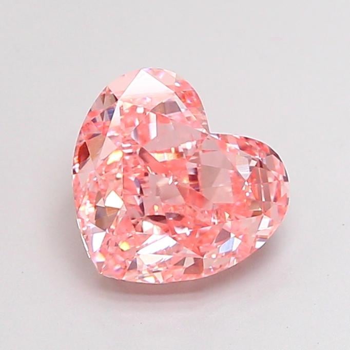 2.14 Ct. Fancy Vivid  Pink Heart Lab Grown Diamond