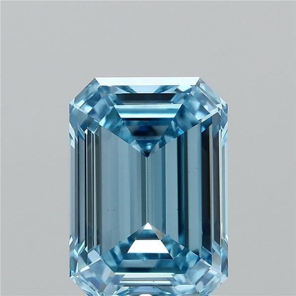 1.49 Ct. Fancy Vivid  Blue Emerald Lab Grown Diamond