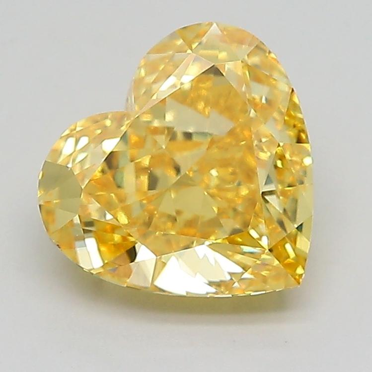 3.16 Ct. Fancy Vivid  Yellow Heart Lab Grown Diamond