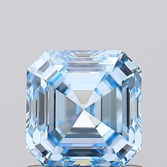 1.00 Ct. Fancy Intense  Blue Asscher Lab Grown Diamond