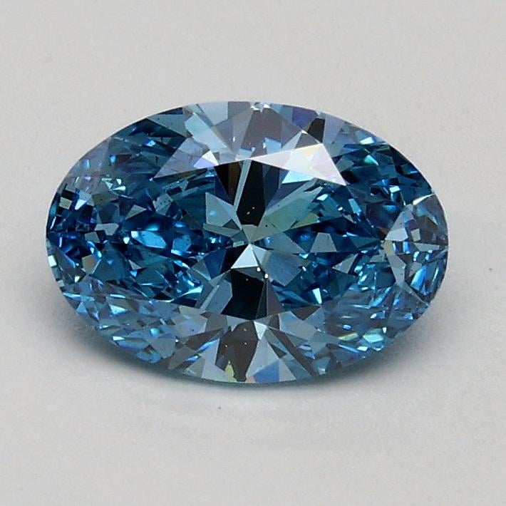 0.61 Ct. Fancy Vivid Blue Oval Lab Grown Diamond