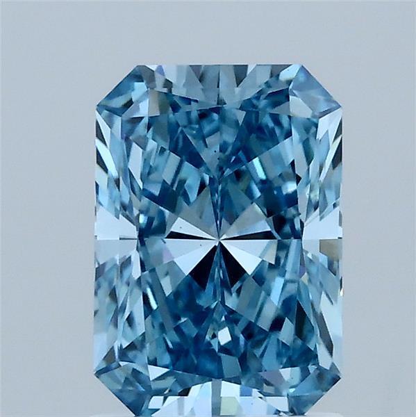 1.51 Ct. Fancy Vivid Blue Radiant Lab Grown Diamond