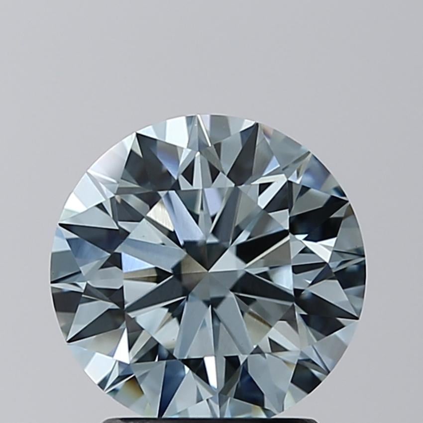 2.06 Ct. Fancy Intense Greenish Blue Round Lab Grown Diamond
