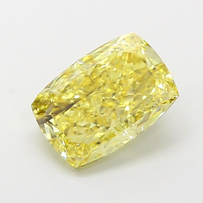 2.08 Ct. Fancy Intense  Yellow Cushion Lab Grown Diamond