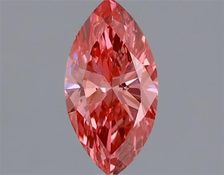 0.51 Ct. Fancy Vivid Pink Marquise Lab Grown Diamond