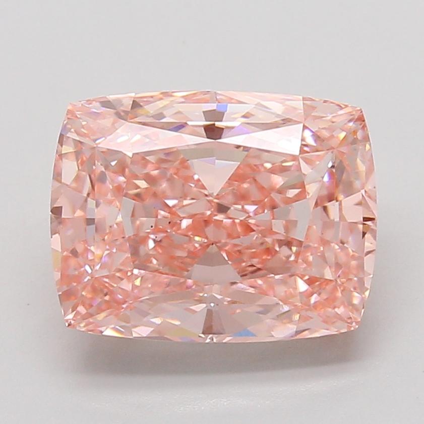 5.10 Ct. Fancy Vivid Pink Cushion Lab Grown Diamond