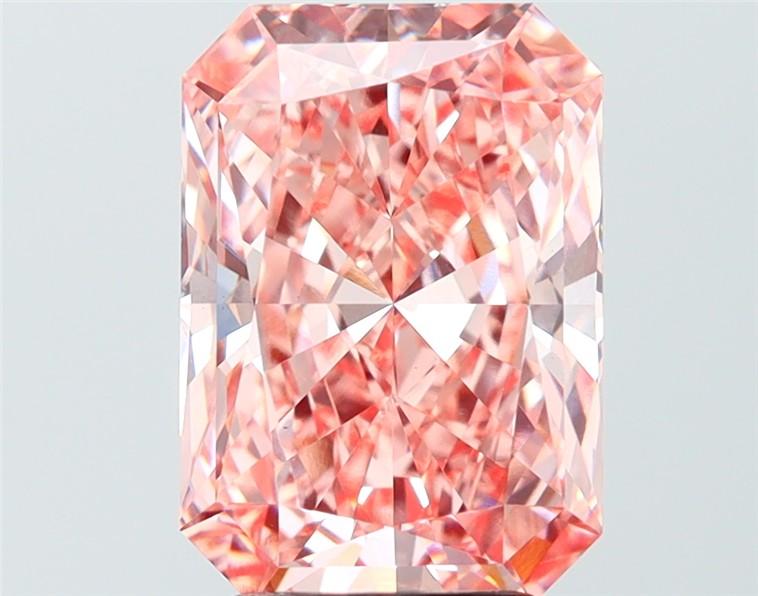 4.05 Ct. Fancy Vivid Pink Radiant Lab Grown Diamond