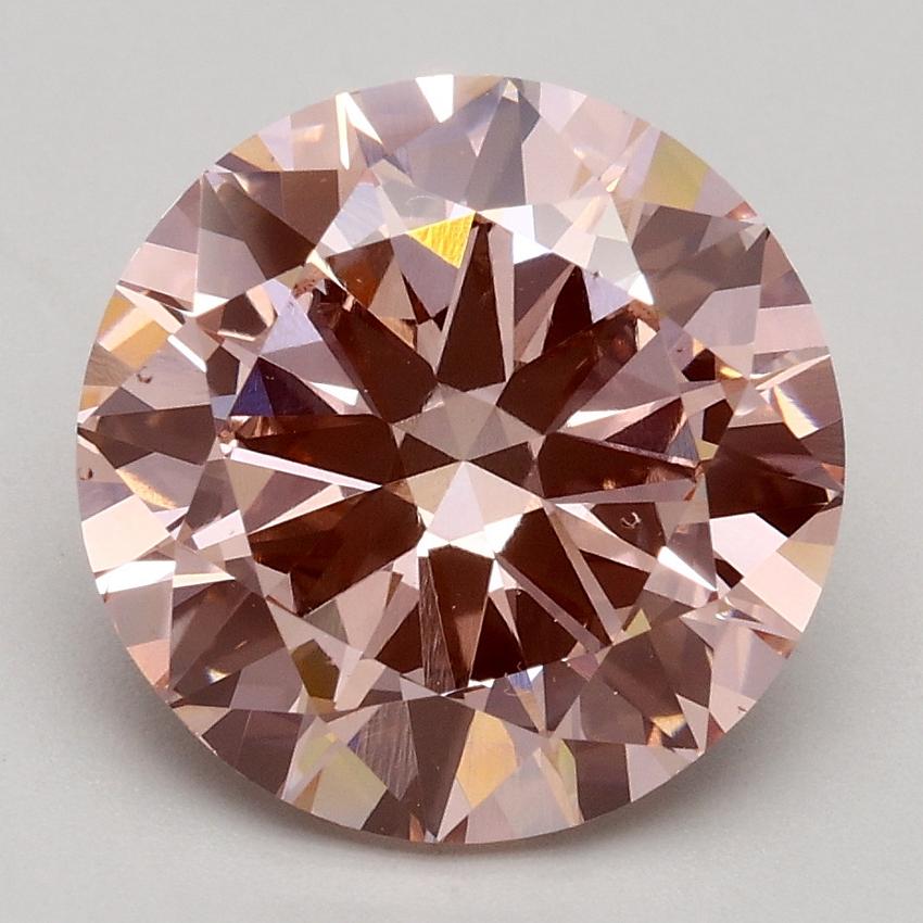 3.01 Ct. Fancy Intense Pink Round Lab Grown Diamond