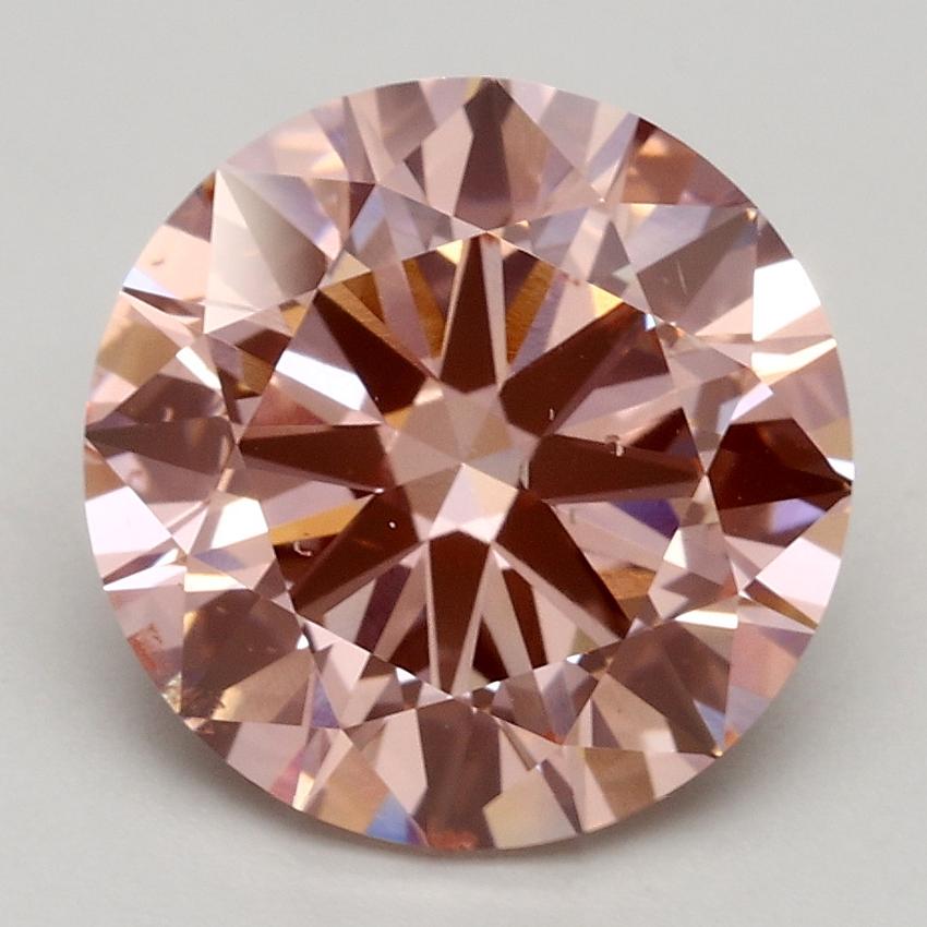 3.01 Ct. Fancy Intense Pink Round Lab Grown Diamond