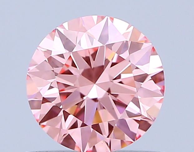 0.73 Ct. Fancy Vivid Pink Round Lab Grown Diamond