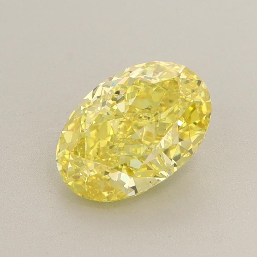 1.60 Ct. Fancy Vivid  Yellow Oval Lab Grown Diamond