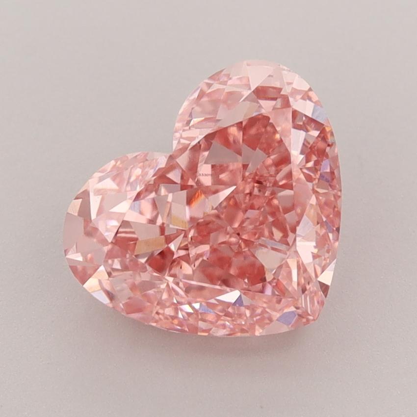 3.07 Ct. Fancy Vivid  Pink Heart Lab Grown Diamond
