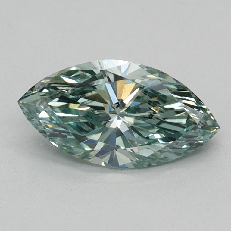 0.37 Ct. Fancy Vivid Green Marquise Lab Grown Diamond