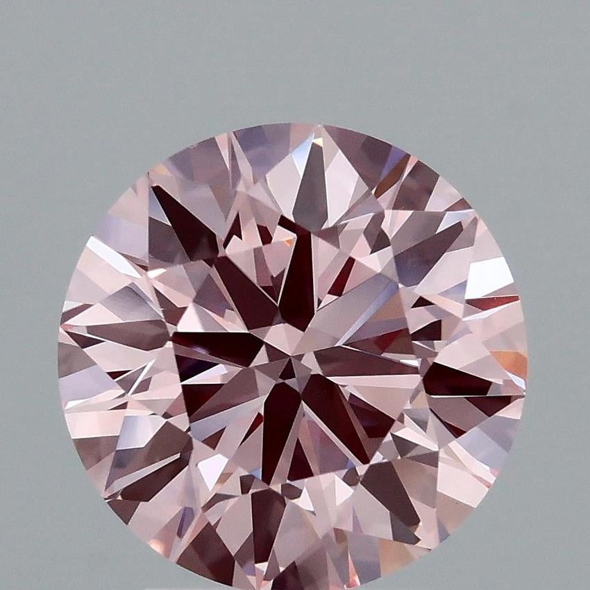 3.00 Ct. Fancy Vivid Pink Round Lab Grown Diamond