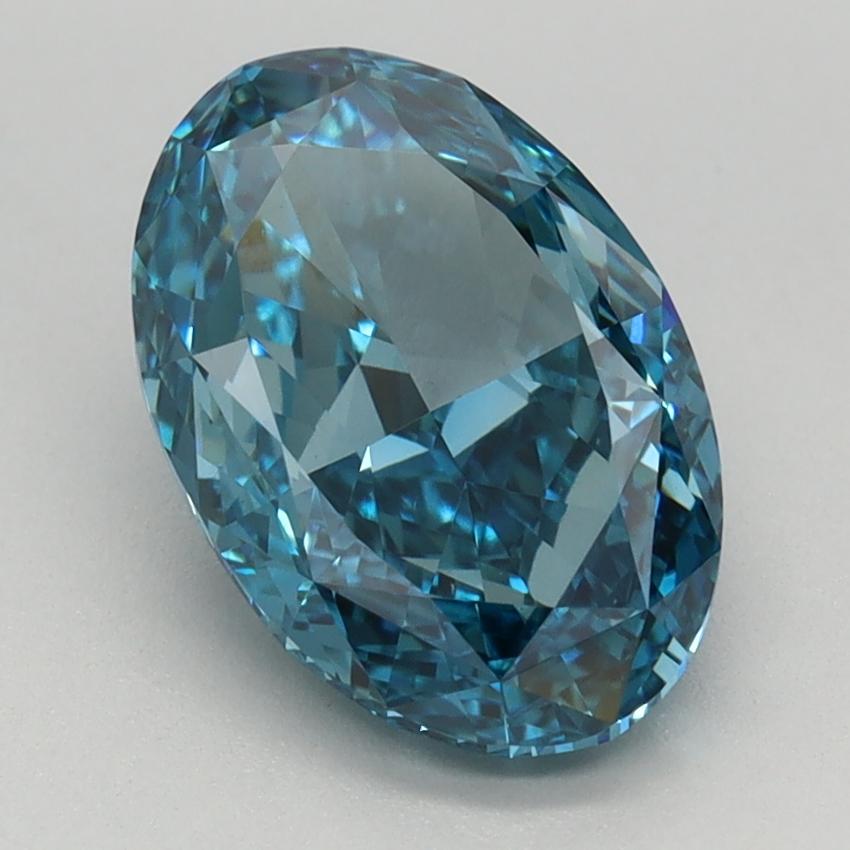 2.02 Ct. Fancy Vivid Blue Oval Lab Grown Diamond