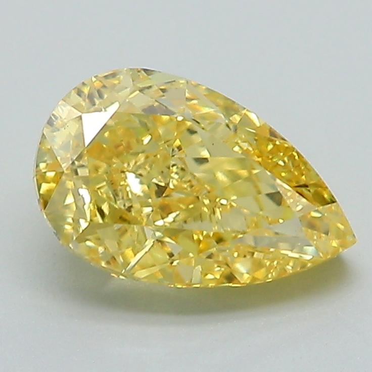 1.51 Ct. Fancy Vivid Yellow Pear Lab Grown Diamond