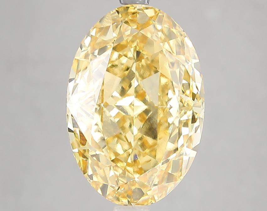 7.19 Ct. Fancy Intense Yellow Oval Lab Grown Diamond